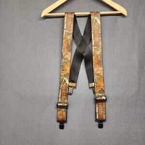 Realtree Brown Camouflage Suspenders Adjustable Stretch Hunting Fishing Outdoors